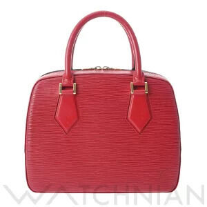 Louis Vuitton Epi Sablon Castilian Red Leather Handbag